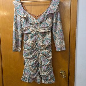 Veronica Beard  Floral Ruffle Dress